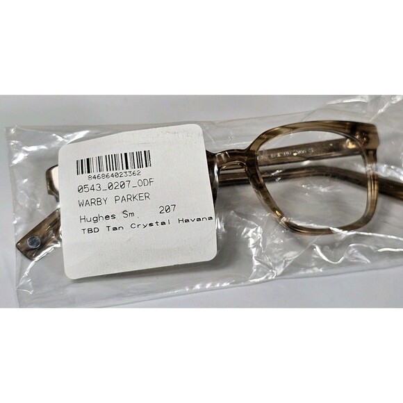 Warby Parker Women's Eyeglass Frames Hughes 207 Tan Crystal 49-19 140 New Demo - Picture 13 of 13